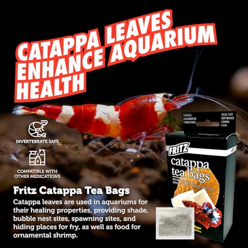 Fritz Aquatics Betta Botanicals for Betta and Community Fish Aquariums (Cattapa Tea Bags - 10ct)