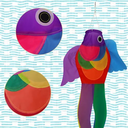 Fish Windsock Summer Wind Socks Outdoor 40 Inch Heavy Duty Clearance - color: Green