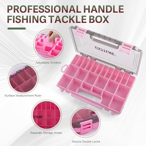 Goture Fishing Backpack with 4 Tackle Boxes,900D Water-Resistant Tackle Backpack with Rod Holders,45L Large Fishing Bag Storage Gear Tackle Bag with Rain Cover,Bottle Holder for Travel Camping Hiking - color: B3:pink With 4 Tackle Boxes