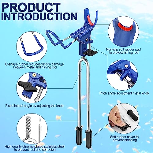 LBW Fishing Rod Holders for Bank - Fishing Pole Holders for Ground, Shore, Beach 360 Degree Adjustable Rod Holders 2 Pack - style: Reinforced Nylon - Basic