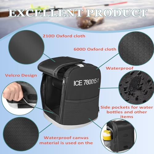 780015-1 Compatible with Humminbird ICE Flashers ICE 35, ICE 45, ICE 55 Models, CC ICE Fishing Flasher Soft Sided Carrying Case Storage Travel Bag for Portable GPS Navigators