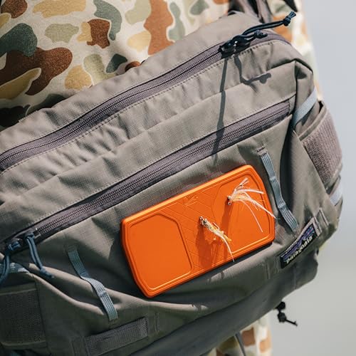 Cling Fishing Products Mag Grab Delta Fishing Magnet - Magnetic Holder and Organizer for Fishing Tools, Pliers, Hooks, Tackle - Used for Boats, Cars, Trucks, Bags, Gear Boxes - color: Orange, size: Dry Fly