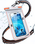 TORRAS IPX8 Waterproof Phone Pouch Floating, Underwater Screen Touchable, Water Proof Case with Lanyard for iPhone 17 Pro Max 16 S26, Cellphone Dry Bag Cruise Essentials 7.0 inch, White - color: 1 Pack-White