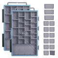 Gonex Fishing Tackle Boxes, 2-Pack Waterproof 3700 Tackle Trays with Adjustable Dividers, Portable Clear Plastic Tackle Organizers with DIY Dividers for Lures, Hooks, Bass Gear, Gray - size: 2pcs 3700 (14.2x9.1x2inch)