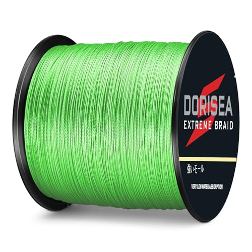 Extreme Braid 100% Pe Fluorescent Green Braided Fishing Line 109Yards-2187Yards 6-550Lb Test Fishing Wire Incredible Superline Zero Stretch - size: 100m/109Yards 70lb/0.44mm