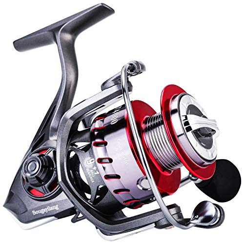 Sougayilang Fishing Rod and Reel Set Carbon Fiber Telescopic Fishing Rod 12+1BB Spinning Reel with Carry Case for Saltwater Freshwater - color: silver, size: 6.89 ft - 3000