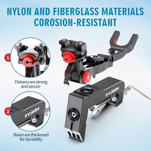 Heavy Duty fishing Rod Holders for Bridge, Clamp Fishing Pole Holders | 360° Adjustable,Quick-release Detachable Head | Offshore&Inshore Fishing Boat Gear | Fits All Boat,Fishing gifts for men