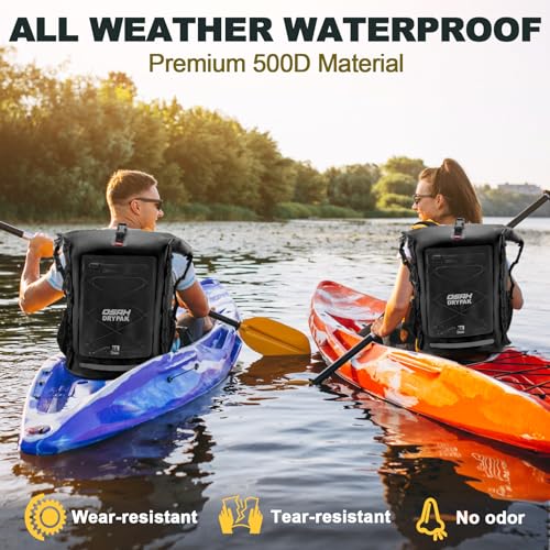 OSAH DRYPAK Waterproof Backpack Dry Bag 25L/35L/55L/85L – Heavy Duty Roll-Top Hiking Backpack Sack Keeps Gear Dry for Travel, Kayaking, Boating, Camping, Rafting and Fishing - color: Black, size: 25L