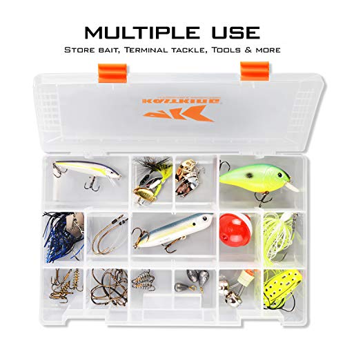 KastKing Tackle Boxes, Plastic Box, Plastic Storage Organizer Box with Removable Dividers - Fishing Tackle Storage - Box Organizer - 2 Packs /4 Packs Tackle Trays - Parts Box - color: Standard, size: 3600(4Pack)