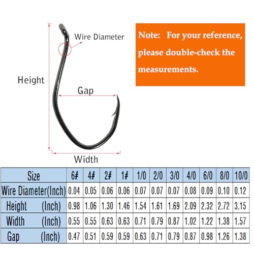Catfishing Hooks Big River Bait Hook 25/50/100pcs, Fishing Hooks for Saltwater Freshwater,Catfish Striper Flathead Carp Bass 1# 1/0 2/0 3/0 4/0 6/0 8/0 10/0 - size: 50PCS 4#
