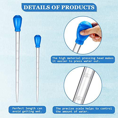 Weewooday 2 Pieces Aquarium Coral Feeder with 2 Pieces Stainless Steel Feeding Long Tweezers Syringe Spot Coral Feeder Reptile Feeding Tools for Aquatic Plant Reef Anemones Lionfish (Blue, Black) - color: Blue, Black