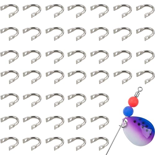Shaddock Fishing Spinner Clevis Kit, Quick Change Spinner Easy Spin Clevis for Lure Making Spinnerbait Parts Crawler Harness Spinner Supplies Walleye Rig Accessories Freshwater Saltwater - color: Silver-240pcs