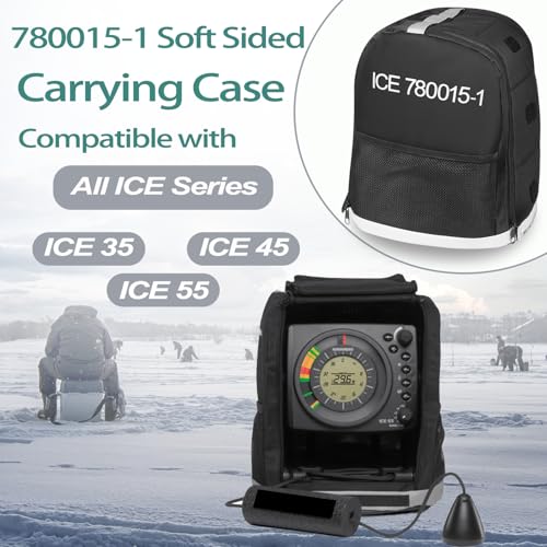 780015-1 Compatible with Humminbird ICE Flashers ICE 35, ICE 45, ICE 55 Models, CC ICE Fishing Flasher Soft Sided Carrying Case Storage Travel Bag for Portable GPS Navigators