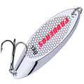 PROBEROS Fishing Spoons Lures Bass Baits Jigging Bait Tackle with Treble Hooks Hard Metal Spoon Fishing Lure Weight Pick 10 Pcs/Pack Silver Gold - color: 10PCS Silver, size: 18G-0.63OZ