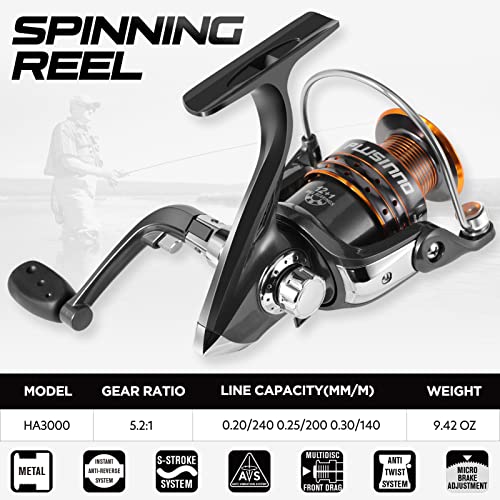 PLUSINNO Fishing Rod and Reel Combos Carbon Fiber Telescopic Fishing Pole with Reel Combo Sea Saltwater Freshwater Kit Fishing Rod Kit - color: 2PACK Full Kit with Carrier Case, size: 7.87 ft