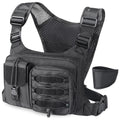 RXW Chest Bag for Men Women, Running Chest Pack Sport Chest Rigs Tactical Chest Pack Days Hikes Hiking Vest Carry - color: Black