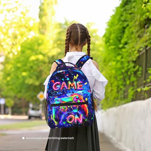 Video Game Backpack for School Boys Graffiti Gaming School Bookbags for Kids Gothic Skull Backpack for Preschool Kindergarten Bookbags Nursery Daycare - color: Game 01
