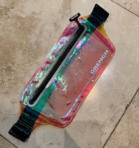 DRENCH Iridescent Waterproof Fanny Pack | Submersible Dry Bag Waist Pouch for Swimming, Snorkeling & Kayaking | Waterproof Phone Case & Underwater Phone Holder for Beach, Pool Parties & Travel - color: Pink Iridescent