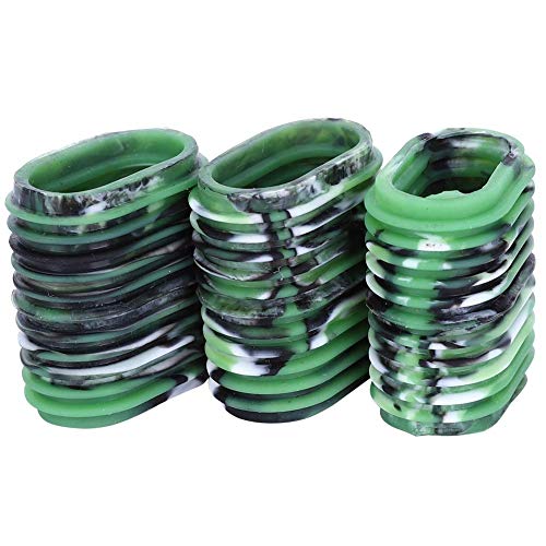 HERCHR Fishing Reel Grip, 5 pcs Non-Slip Rubber Universal Casting Spinning Fishing Rod Sleeve Baitcaster Knob Covers Fishing Reel Handle Grip - color: Green