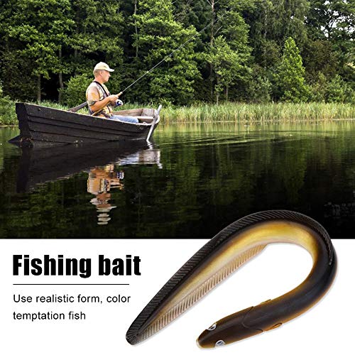 Dilwe Artificial EEL Bait, 1 Pc Big Soft EEL-Shaped Fishing Lure Bait for Freshwater Saltwater Fishing Fishing Supplies Bait