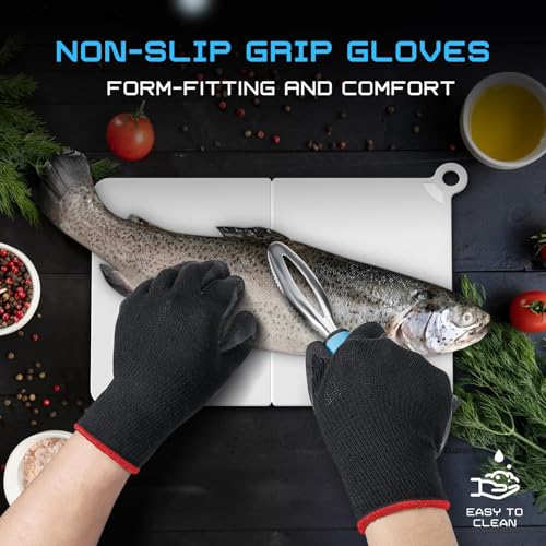 Fillet Knife Kit Combo, Fishing Knives and Honing Rod, Ultra-Sharp G4116 German Stainless Steel, Non-Slip Handle, Durable Storage Bag, Fishing Gifts for Men - color: Blue-8Pcs