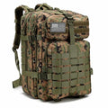 Tactical Backpack for Men, 45L Military Gym Backpacks, Large 3-Day Assault Pack Bug Out Bag MOLLE Daypack for Rucking Fishing Camping (Jungle Digital) - color: Jungle Digital