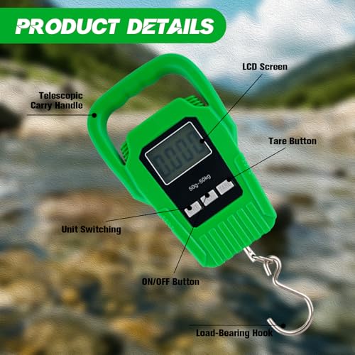 Hikary 10 Pcs Fishing Tool Kit,Folding Fishing Net Set with Storang Bag,Pliers with Lanyard and Protective Sheaths,Hook Remover,Fish Gripper,Fish Scale,Scissors for Fisherman Travel Gifts - color: Green