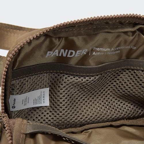 Pander Two Way Zipper Fanny Pack Nylon Everywhere Belt Bag for Women, Water Repellent Waist Packs, Crossbody Bags with Adjustable Strap (Gray Brown) - color: Gray Brown