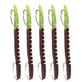 DeLong Lures – Made in USA 6" Bass Fishing Worms, Pre-Rigged Weedless & Unrigged Soft Plastic Baits, Anise-Scented Durable Lures for Freshwater & Saltwater - color: Pumpkinseed