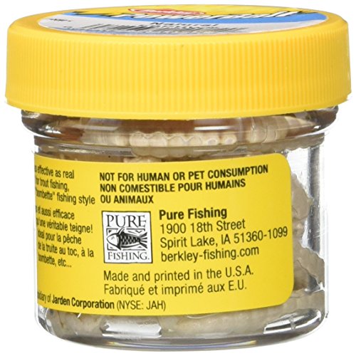 Berkley PowerBait Power Honey Worm Fishing Bait, Natural, 1in, Irresistible Scent & Flavor, Realistic Profile, Ideal for Bluegill, Crappie, Perch and More