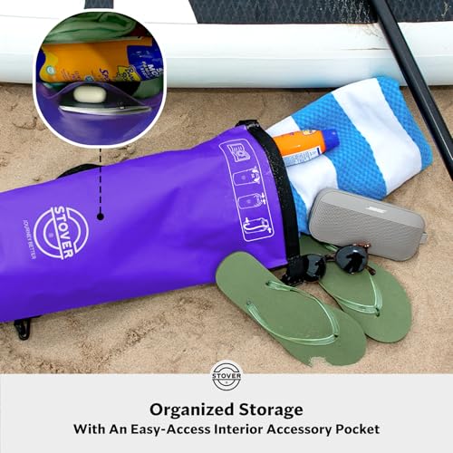 STOVER 5/10/25/30/40/55L Waterproof Dry Bag, Small Lightweight Roll Top Dry Bag Backpack w/Waterproof Phone Case, Kayaking, Travel, Hiking, Fishing, Tubing, Camping, the Beach, Men/Women (Purple) - color: 5l Purple, size: 5L