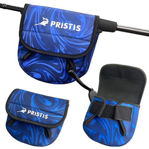 Pristis Spinning Reel Cover, Protective Pouch Bag made of 3mm Thick Impact Resistant Neoprene, Soft Adjustable Fishing Storage Protection Sleeve Case Accessory Gear for 1000-2000 series, size: S - size: S: 1000-2000 spinning reel - 1 Pack