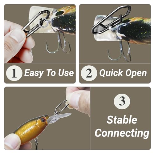 Atibin Steel Wire Fishing Leader Lure Stainless Snap Fishing Leaders Freshwater Saltwater Swivel Leader Wire Strong Black Nickel - size: Size #4 (11.8in-50lb) 30pcs
