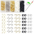 Fishing Clevis Easy Spin U-Shaped Brass Links, 120/250pcs Quick Change Spinner Clevis Spinner Blade for Lure Making Spinnerbait Parts Accessory Freshwater Saltwater - color: Spinner Clevis Kit-250pcs