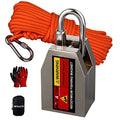 MUTUACTOR Three Sides Fishing Magnet Kit Strong Powerful Combined 1500lb,Super Strong Neodymium Magnet for Fishing Salvage Under Water with 66 Feet Rope and Gloves - style: 1500lb Magnet--1.7"x2.7"x1.4"