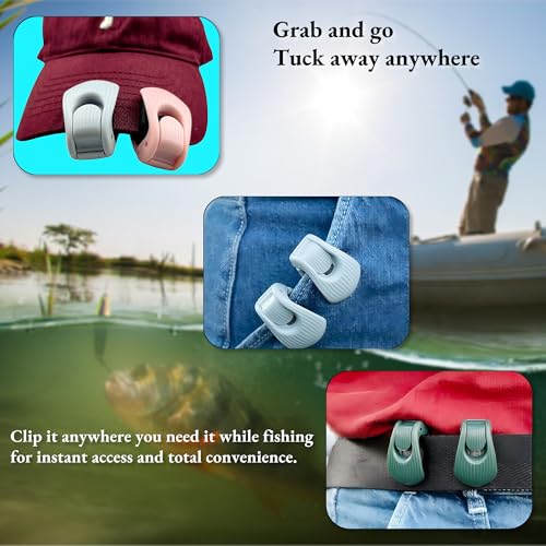 Fishing Rods Belt Rod Straps, Fishing Rod Clip Fit for Casting Rods, Spinning Rods Bass Rod and Fly Rods (4 Color, 4 pcs) (GREY) - color: GREY