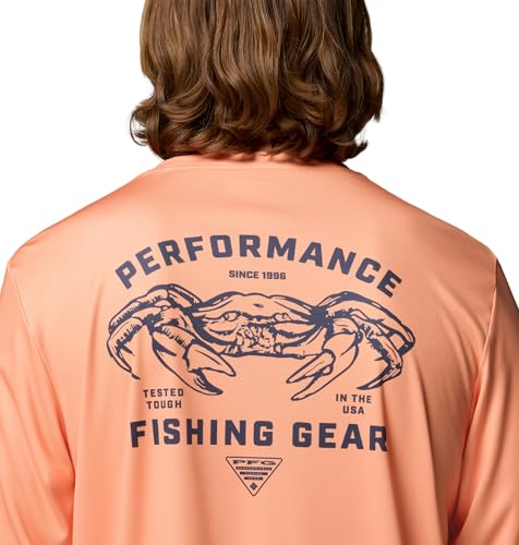 Columbia Men's Terminal Tackle PFG Sea Creature Long Sleeve - color: Bright Nectar, size: Small