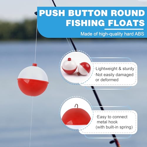 Fishing Tackle Kit Beginners, 58pcs Kids Tackle Box Includes Fishing Hooks Bobbers Sinkers Swivel Snaps Soft Lure Jig Heads Fishing Gifts for Men Starter Equipment