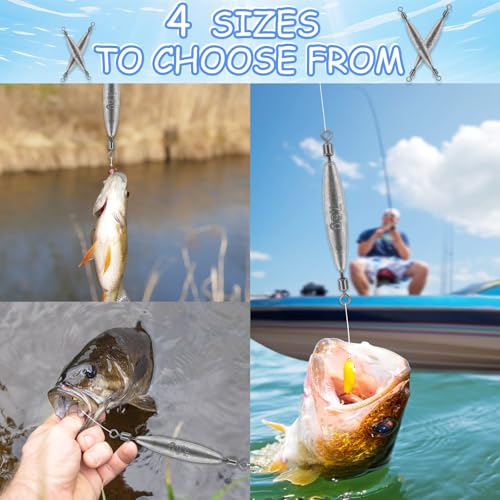 10 Pack Fishing Weights Sinkers Inline Trolling Fishing Weights | "Oval Lead Egg Sinkers with Double Barrel Swivels for Saltwater Freshwater Fishing" - size: 3/16oz-10pcs