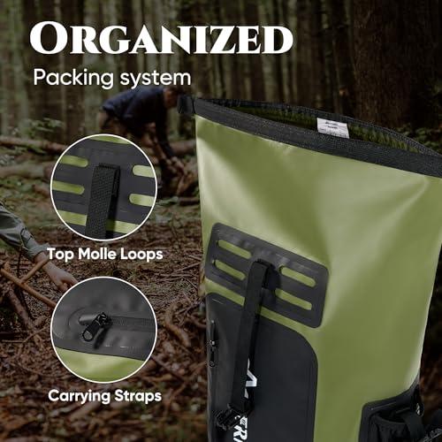 Waterproof Dry Bag with Waterproof Phone Case and small waterproof Bag Green - color: Green, style: Dry Bag + Small Bag