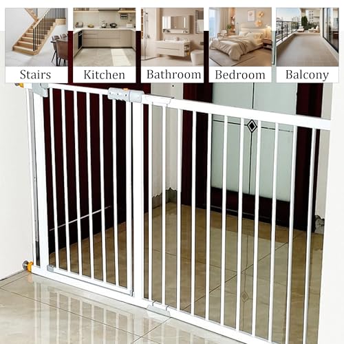 4Pcs M8 (8mm) Baby Gate Threaded Spindle Rod Replacement Parts Kit for Pressure Mounted Pet Safety Gates Stair Gates Hardware Accessories White（125mm in Length） - size: 8mm*125mm