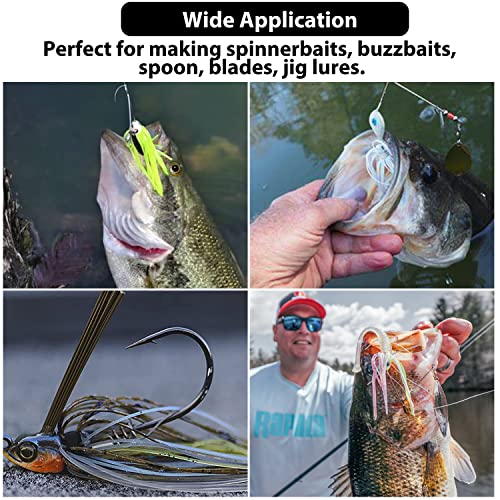 18 Bundles Silicone Jig Skirts, 50 Strands Fishing Lure Skirts Spinnerbait Squid Jig Replacement DIY Lures Kit - color: Type B
