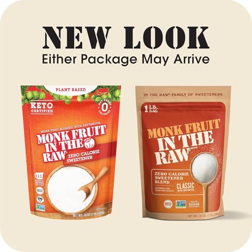 Monk Fruit In The Raw, Sweetener Bag, 1 LB | Keto Certified Monk Fruit Sweetener, Perfect Substitute for Raw Cane Sugar, Good for Baking, Zero Net Carbs, Zero Calories - size: 16 Ounce (Pack of 1)