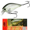 LUCKY CRAFT Fat CB BDS2 Fishing Lure, 2.5" Floating Squarebill Crankbait, 2–3 ft Depth, Freshwater Trout and Bass Lures, Bass Fishing Gear and Tournament Hard Bait - color: 252 Phantom Chartreuse Shad