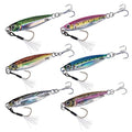 Goture Fishing Jigs,Vertical Jig Saltwater, Jig Fishing Lures with Assist Hook and Treble Hook, 7g-80g Fishing Jigging Spoon Lures for Tuna,Salmon,Sailfish,StripedBass,Grouper Snapper,Kingfish - size: 0.88oz/25g