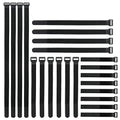YiwerDer Reusable Fastening Cable Straps and Cable Ties Set 24 Pack(8"-12"-18"-24"), Adjustable Hook Loop Cord Management Wire Organizer Straps - style: (8-12-18-24) x 1Inch