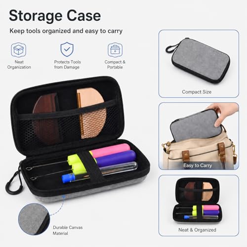 Cashmere Combs, Sweater De-Pilling Tool, Pill Remover, Include Wool Comb, Snag Repair Needles and Latch Hooks, Complete Garment Repair Kit