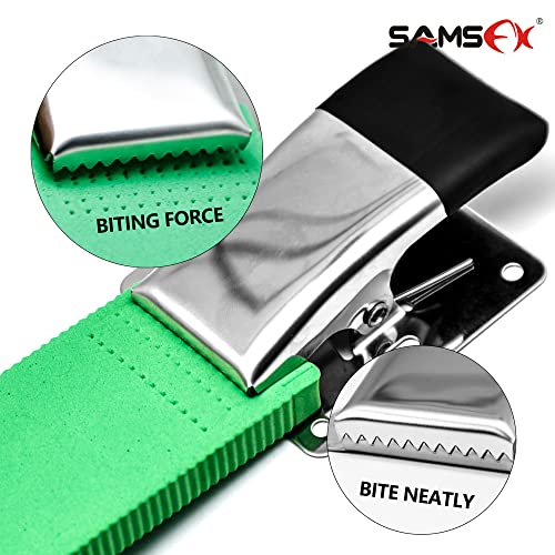 SAMSFX Fish Cleaning Board Tools Fillet Clamp w/Screws Deep-Jaw Fish Tail Clip Board for Scaling Table Bait (Fish Clamps with Black Grip) - color: Fish Clamp with Black Grip