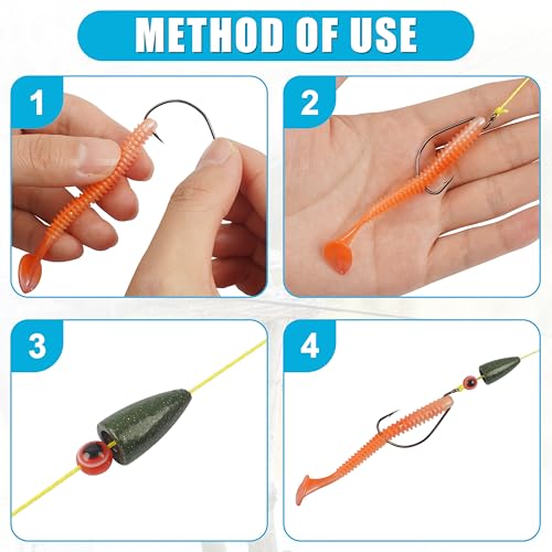 Bullet Fishing Weights Sinkers, 30pcs Worm Slip Sinkers Weight for Bass Fishing Carolina Rig Texas Rig Drop Casting Sliding Weights Saltwater Freshwater - size: 3/8oz-30pcs