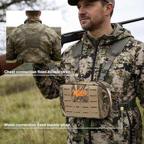 MYDAYS Chest Rig for Men, Chest Bag for Fishing, Waterfowl, Upland Game, Turkey, Tactical - color: Camo